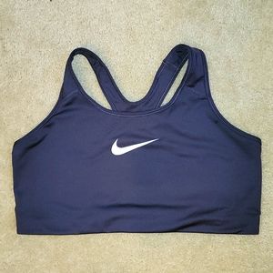 Nike Plus Size Swish Logo Dri-Fit Racerback Medium Support Sports Bra 2X